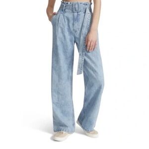 Almost Famous Paperbag Boho Wide Leg Jeans For Women‎ Juniors  Size 9